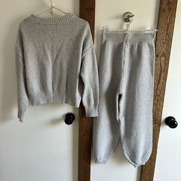 New Sincerely Jules Knit Lounge Set Button Crop Cardigan Sweater & Pants XS - Picture 13 of 16